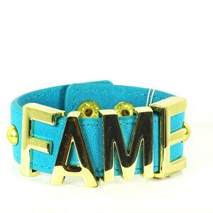 BCBGeneration Fame Turquoise Leaterh Gold Plated Metall Bangle Bracelet